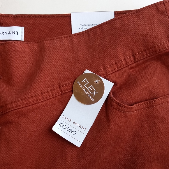 NWT Lane Bryant high rise burnt orange jegging flex magic waistband size 18 - Picture 5 of 7